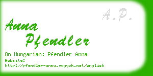 anna pfendler business card